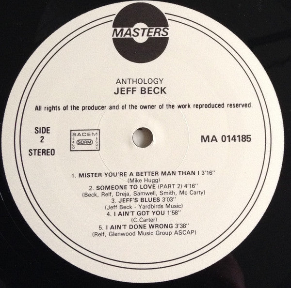 Jeff Beck : Anthology (LP, Comp)