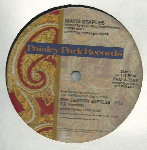 Mavis Staples : 20th Century Express (12", Promo)