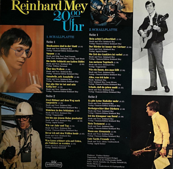 Reinhard Mey : 20.00 Uhr (2xLP, Album)